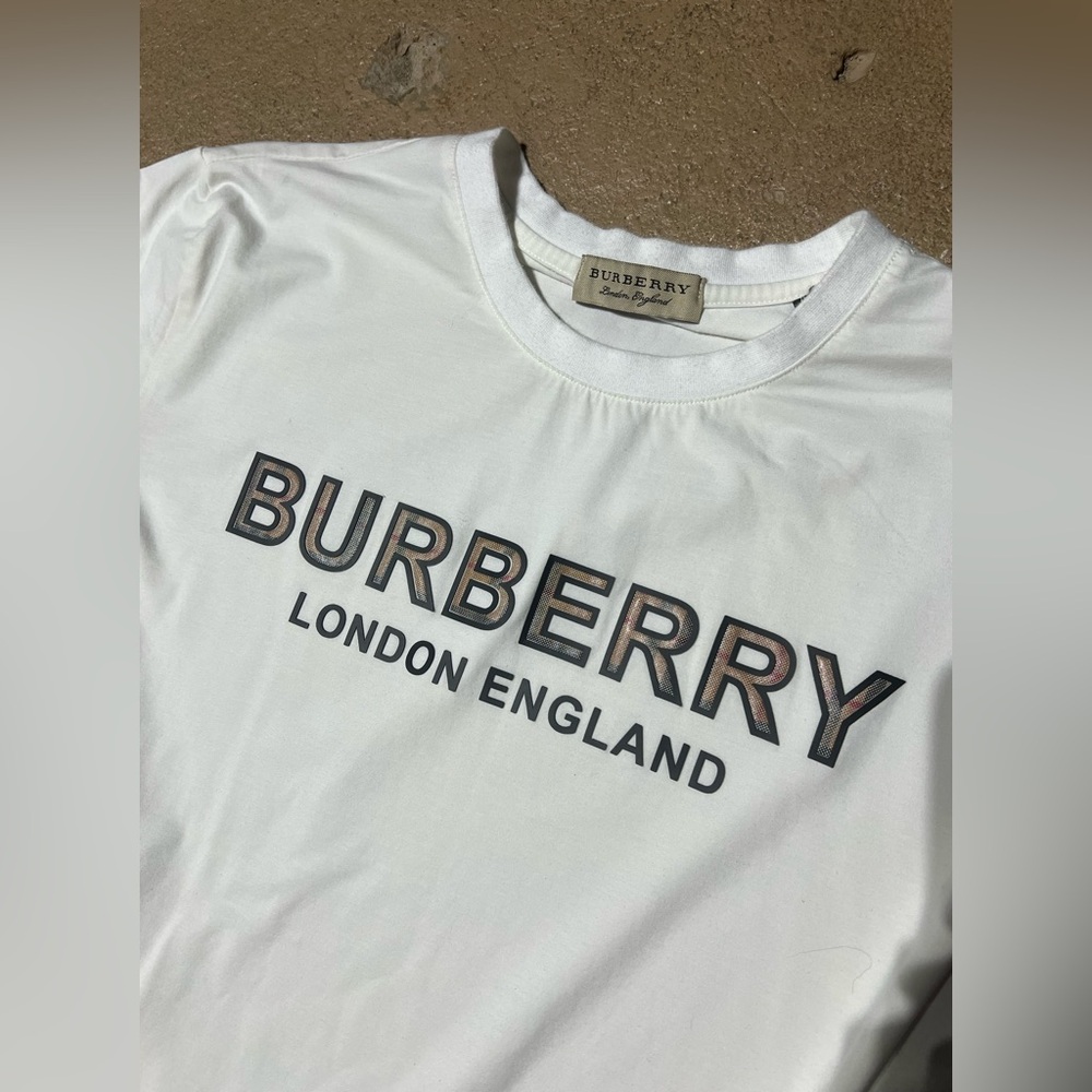 Plaid Burberry White T shirt